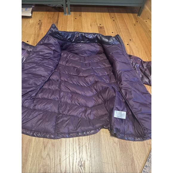 EDDIE BAUER Women's L/XL Purple Packable Down Jacket EB650 Iridescent Plum - Picture 8 of 9